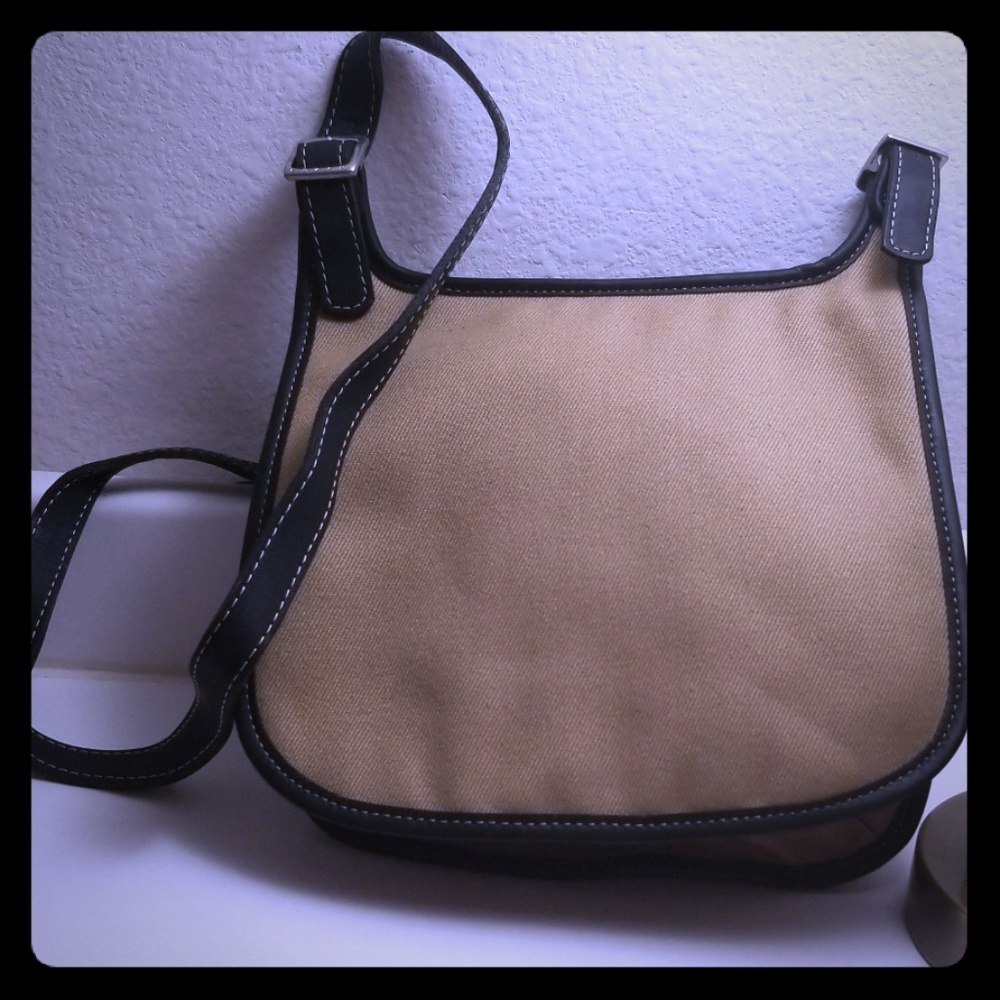 Vintage handmade real leather and fabric material